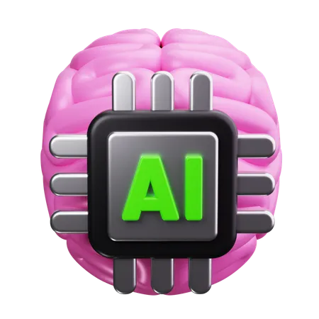 Ai chip  3D Icon