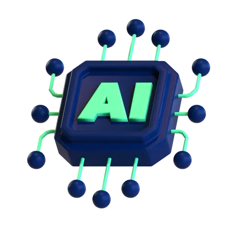 Ai chip  3D Icon