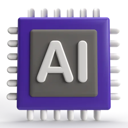 Ai chip  3D Icon