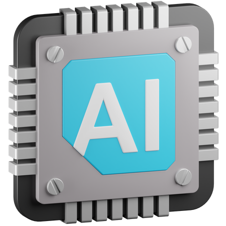 AI 칩  3D Icon