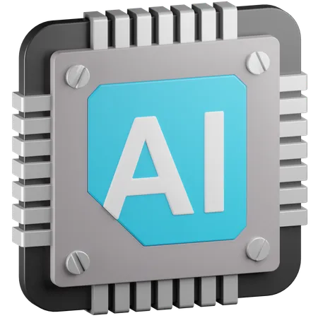 AI 칩  3D Icon