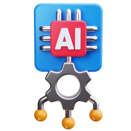 AI 칩  3D Icon