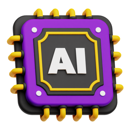 Ai chip  3D Icon