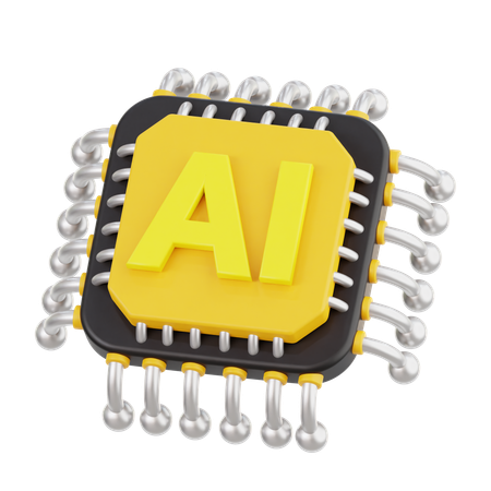 Ai Chip  3D Icon