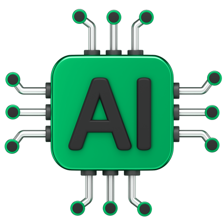 Ai Chip  3D Icon
