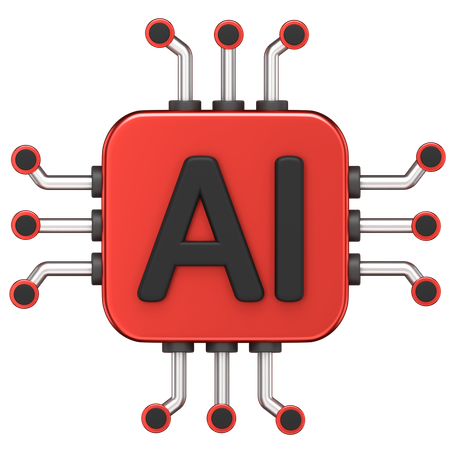 Ai Chip  3D Icon