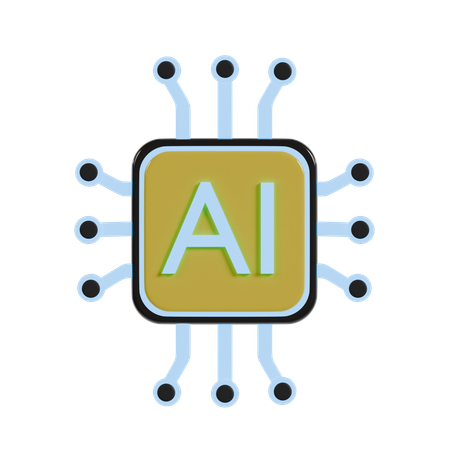 Ai chip  3D Icon