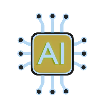 Ai chip  3D Icon