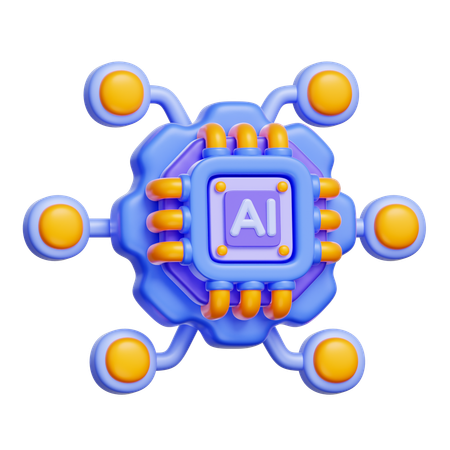 AI 칩  3D Icon