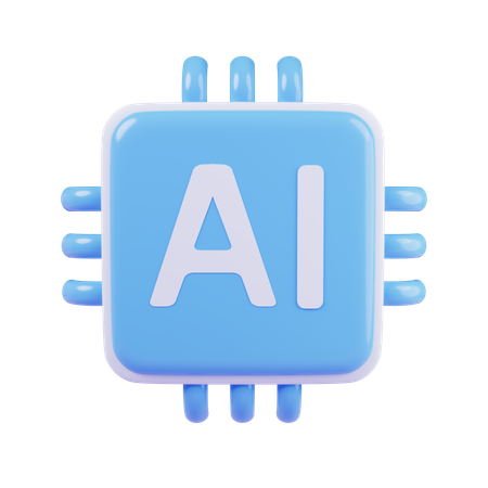 Ai Chip  3D Icon