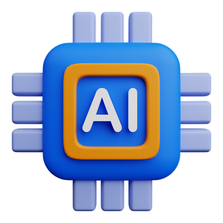 AI 칩  3D Icon