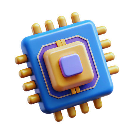AI 칩  3D Icon
