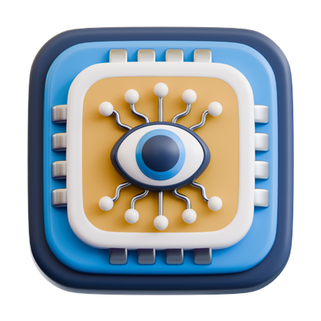 Ai Chip  3D Icon