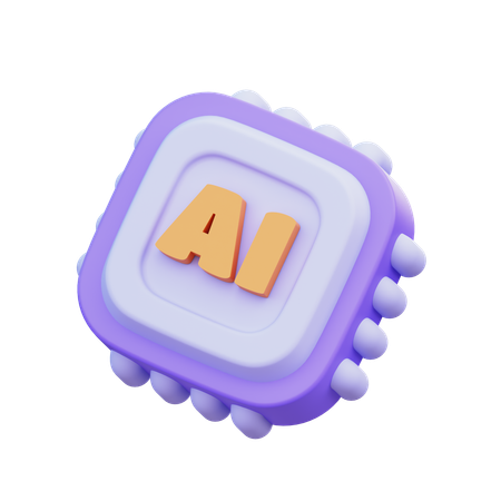 AI Chip  3D Icon