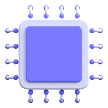 Ai Chip  3D Icon
