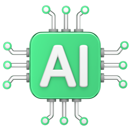 Ai Chip  3D Icon