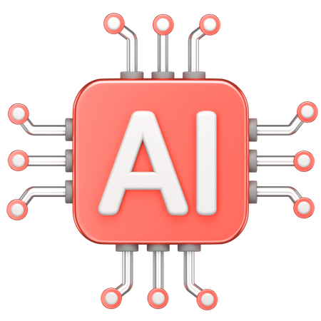 Ai Chip  3D Icon