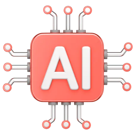 Ai Chip  3D Icon