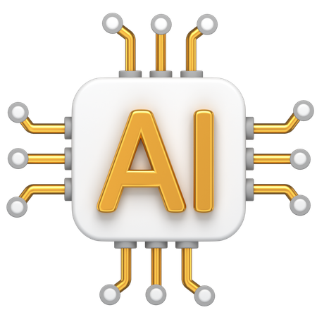 Ai Chip  3D Icon