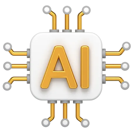 Ai Chip  3D Icon