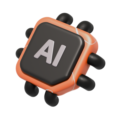 AI Chip  3D Icon