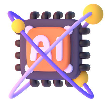 Ai Chip  3D Icon