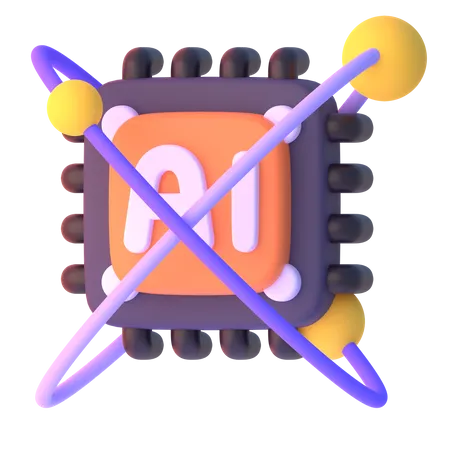 Ai Chip  3D Icon