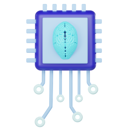 Ai Chip  3D Icon