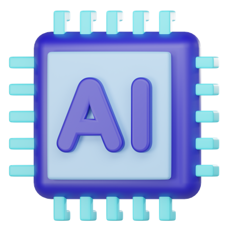 Ai Chip  3D Icon