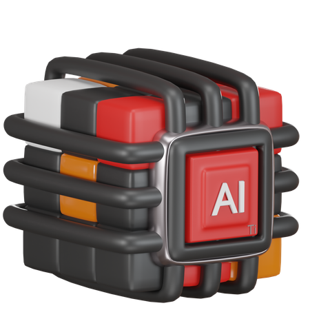 Ai Chip  3D Icon