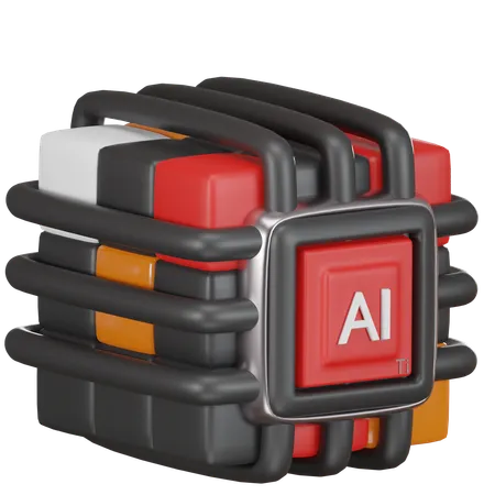 Ai Chip  3D Icon