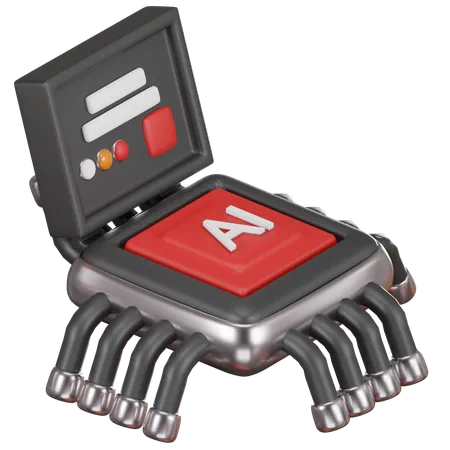 Ai Chip  3D Icon