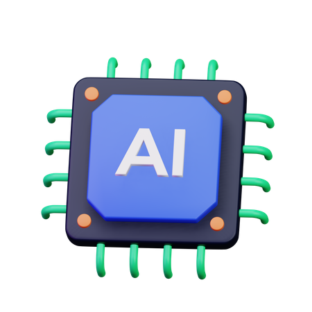 Ai Chip  3D Icon