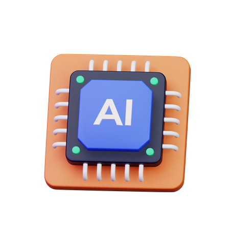 Ai Chip  3D Icon