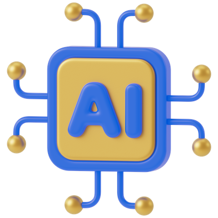 AI Chip  3D Icon