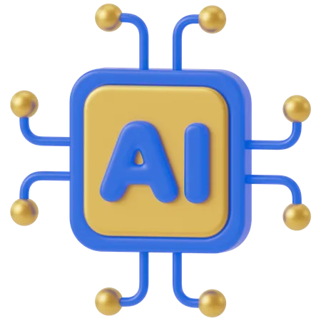 AI Chip  3D Icon