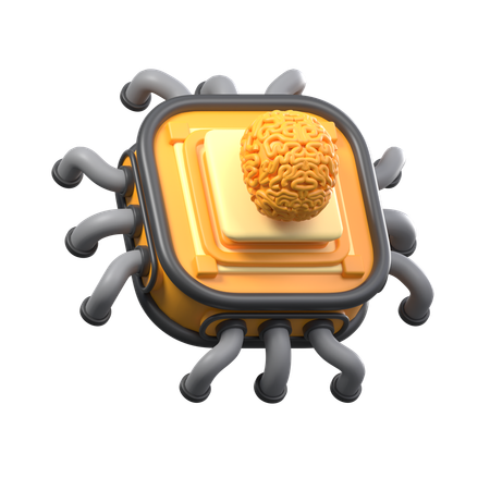 Ai Chip  3D Icon