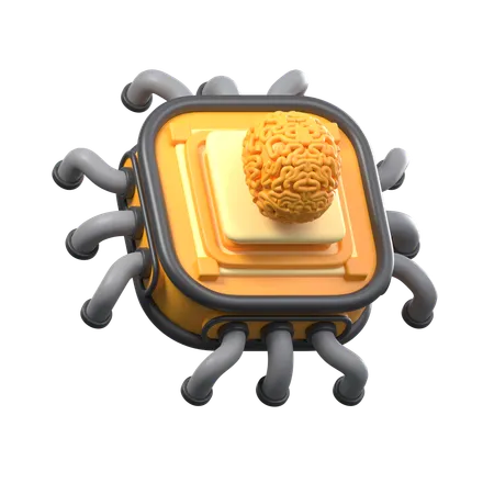 Ai Chip  3D Icon