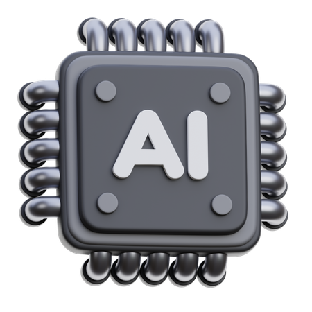 Ai Chip  3D Icon