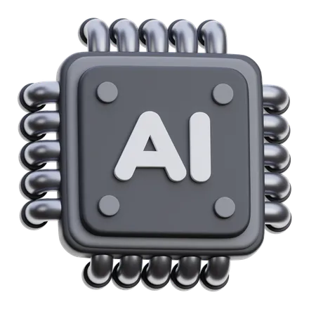 Ai Chip  3D Icon