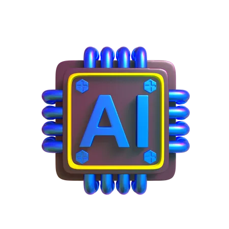 Ai Chip  3D Icon