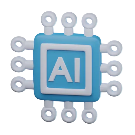 Ai Chip  3D Icon