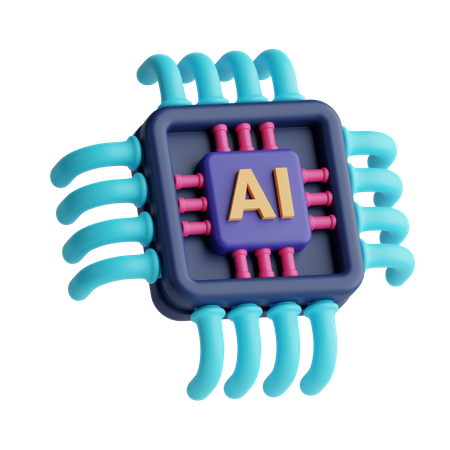 Ai Chip  3D Icon