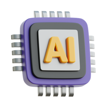 AI Chip  3D Icon