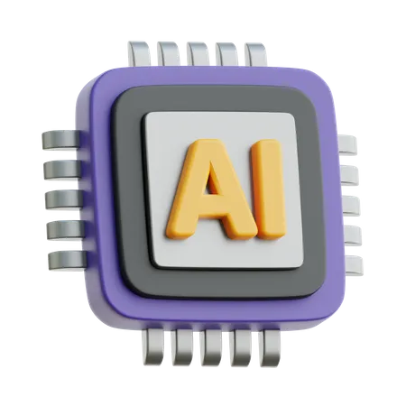 AI Chip  3D Icon