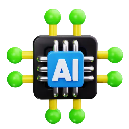 Ai Chip  3D Icon