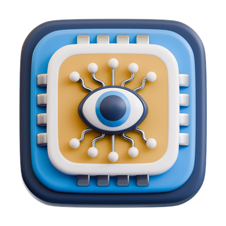 Ai Chip  3D Icon