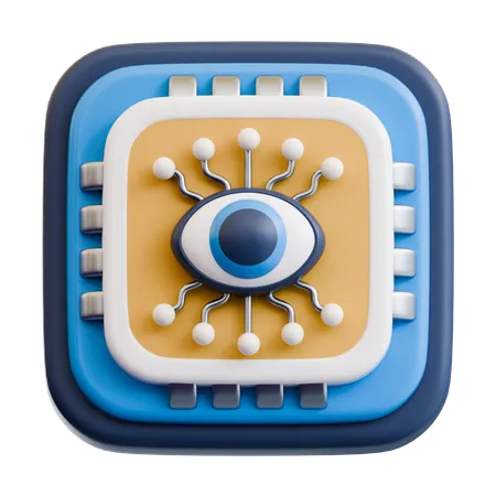 Ai Chip  3D Icon