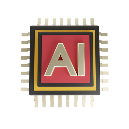 Ai Chip  3D Icon