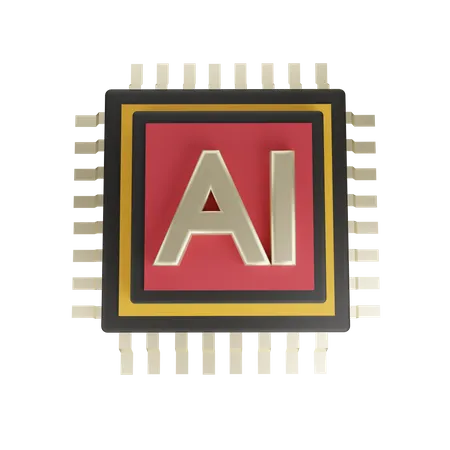 Ai Chip  3D Icon